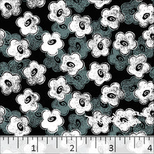 Poly Cotton Blossom Dress Fabric green