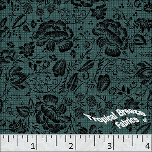 Poly Cotton Small Grid Dress Fabric green