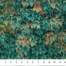 green, Autumn Breeze Collection Autumn Leaves Cotton Fabric DP28059