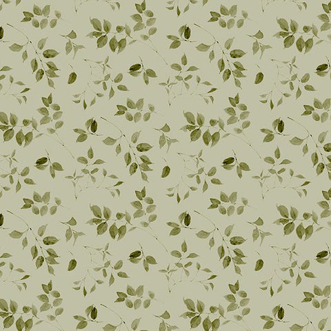 Blessed by Nature Collection Leaf Toss Cotton Fabric 17814 green