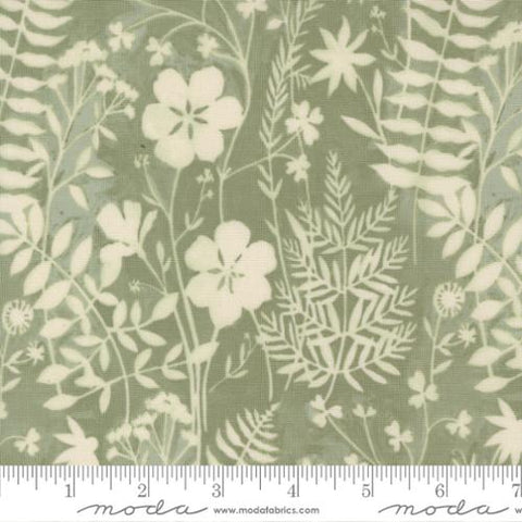 green, Brookside Collection Sun River Toile Cotton Fabric 36083