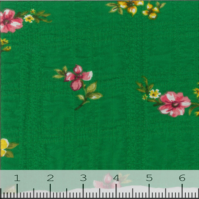 green, Bubble Check Pearl Fabric FA136