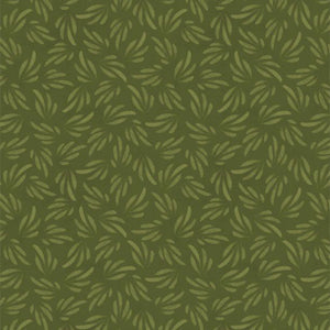 green, Chickadee Charm Collection Tonal Petals Cotton Fabric 27731