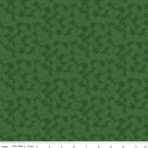 Green, Covered Bridges in Spring Collection Leaves Cotton Fabric CD15824