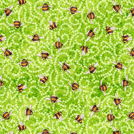 green, Daisy Delights Collection Ditsy Cotton Fabric 32154
