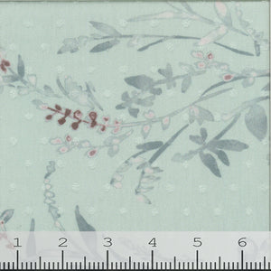 green, Fashion Floral Print Fabric CA-198