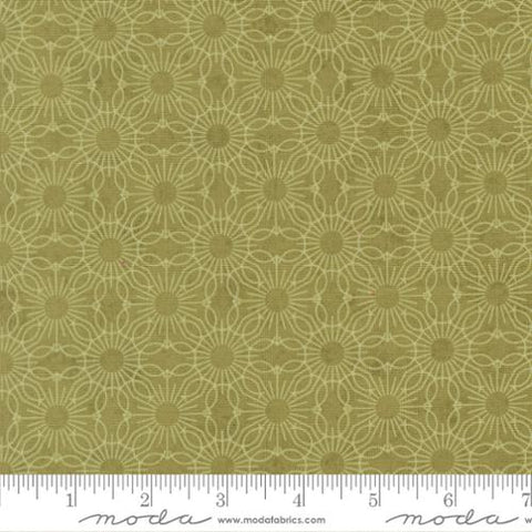 green, Fieldrush Collection Medallion Dot Cotton Fabric 30784