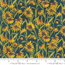 Floribunda Collection Blackeyed Suzie Q Cotton Fabric 39805 green background