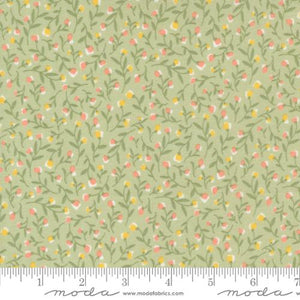 Flower Girl Collection Small Meadow Cotton Fabric 31731 green