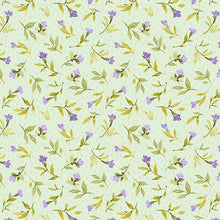 Hummingbird Floral Collection Floral Toss Cotton Fabric 3023-39831 green