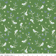 Melody Collection Birds Cotton Fabric C15141 green