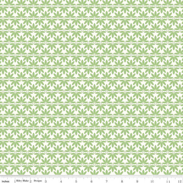 Melody Collection Leaves Cotton Fabric C15145 green