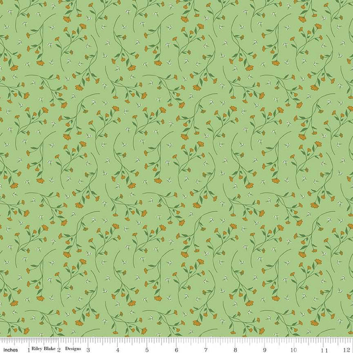 Melody Collection Vines Cotton Fabric C15144 green