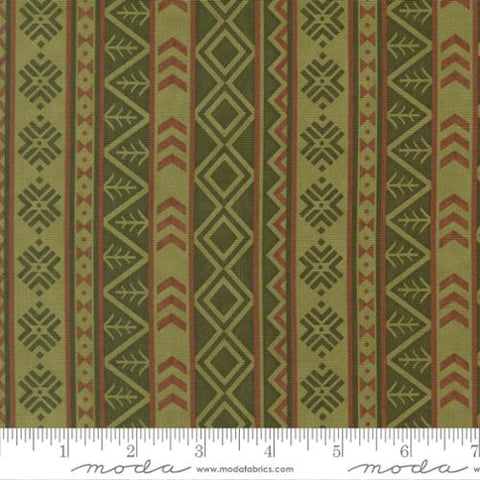 green, Northwoods Collection Northwest Stripes Cotton Fabric 56193