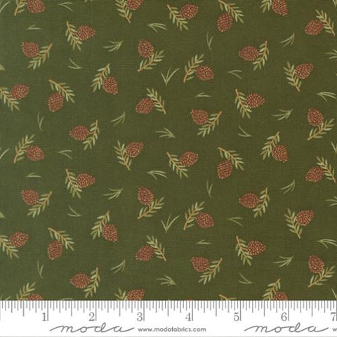 green, Northwoods Collection Tossed Cotton Fabric 56195