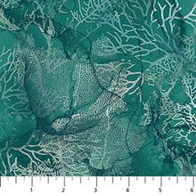 Sea Breeze Collection Coral Reef Cotton Fabric DP27100 green