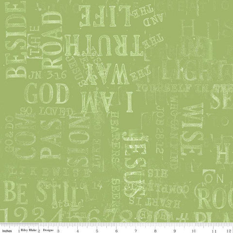 green, Sewing Seeds Collection Parable Stamps Cotton Fabric CD15691