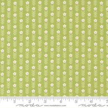 Strawberry Lemonade Collection Floral Stripe Cotton Fabric 37673 green