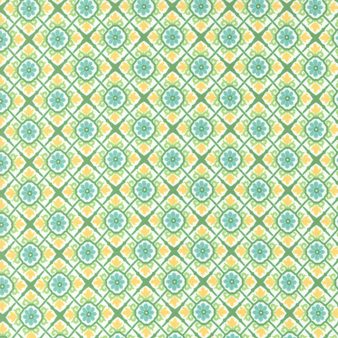 Sunflowers in My Heart Collection Checks and Plaids Cotton Fabric 27324 green
