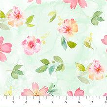 Sweet Surrender Collection Floral Toss Cotton Fabric 26948 green