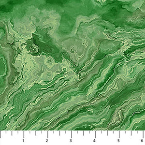 Tranquil Waters Collection Marbled Cotton Fabric DP27210 green