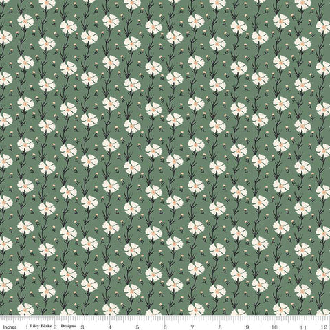 Wanderlust Collection Carnation Cotton Fabric C15474 green