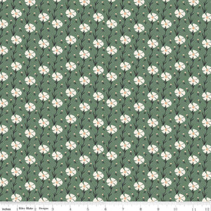 Wanderlust Collection Carnation Cotton Fabric C15474 green