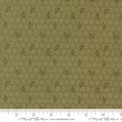 green, Wild Honey Collection Honeycomb Cotton Fabric 5253