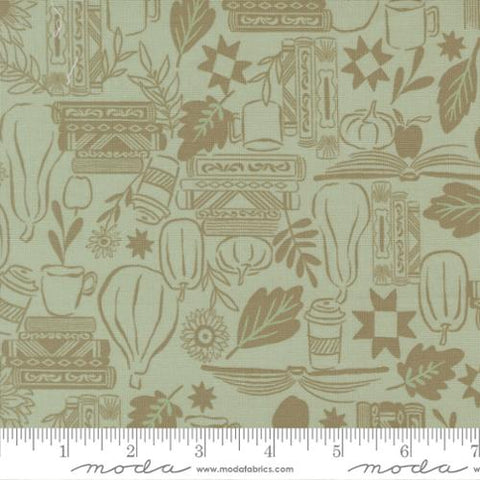 green, Windfall Collection Cozy Up Cotton Fabric 45652