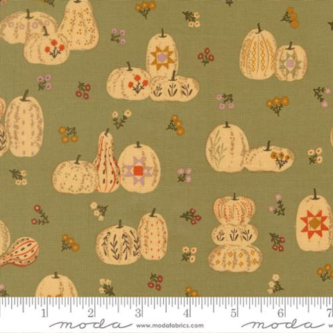 green, Windfall Collection Pumpkin Patch Cotton Fabric 45653