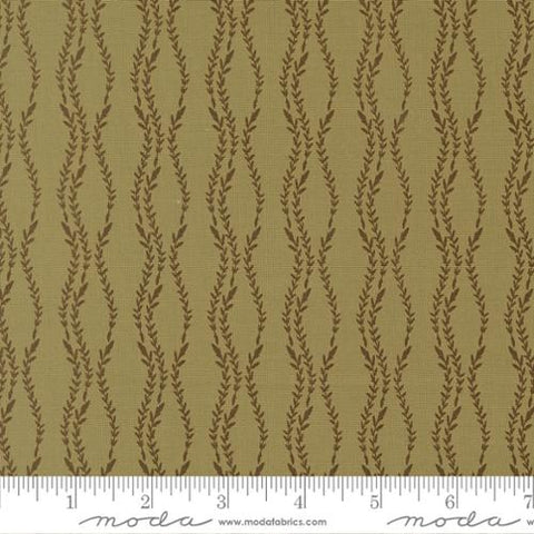 green, Windfall Collection Vine Stripes Cotton Fabric 45656