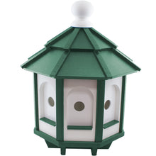 Large octgon bluebird house with green roof