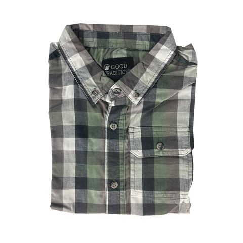 green plaid, Boys' Dominic Short-Sleeve Shirt C000163M