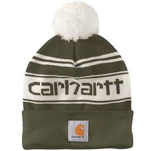 Knit Pom-Pom Cuffed Logo Beanie 105168-G99 Green