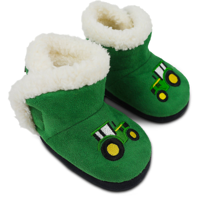 John Deere Baby and Toddler Green Tractor Slippers J2C741GF Good s Store Online