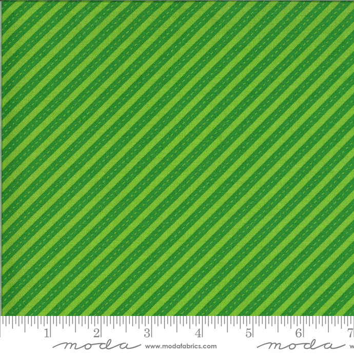 Green striped fabric