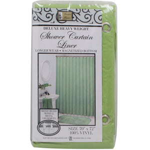 Green shower curtain