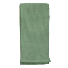 Green waffle tea towel