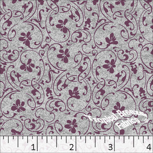 Poly Cotton Swirl Print Dress Fabric grey