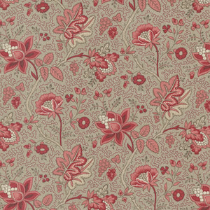 Chateau De Chantilly Collection La Fayette Florals Cotton Fabric 13944 grey