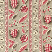 Chateau De Chantilly Collection Picardy Floral Stripes Cotton Fabric 13940 grey
