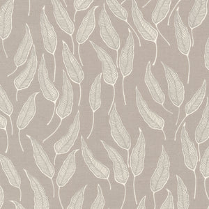Flower Press Collection Willow Leaf Cotton Fabric 3304 grey
