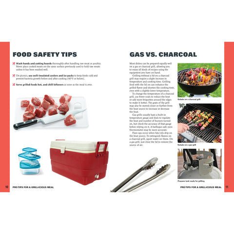 Inside of grilling book
