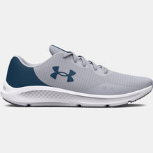 Under Armour men's Charged Pursuit 3 Tech running shoe in mod gray & petrol blue