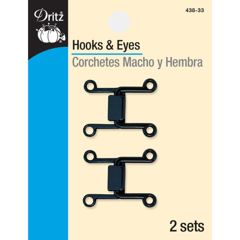 Gunmetal rectangler hooks and eyes