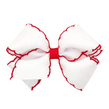 White and red hair bow