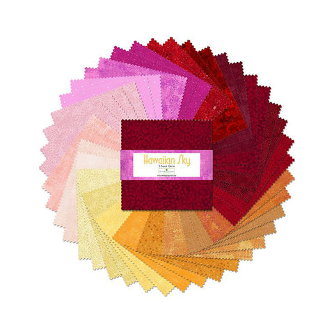 hawaiin sky, Wilmington 5 Karat Gems Precut Fabric Squares 507