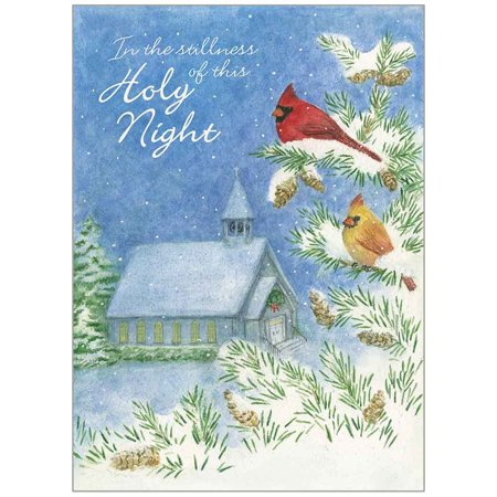 Cardinals and Church Christmas Boxed Cards HBX79159