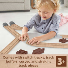 Comes with Switch Tracks, Track Buffers, Curved and Straight Track Pieces, 3+