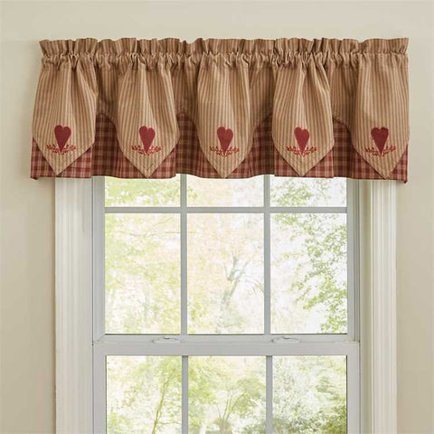 Heart motif valance 